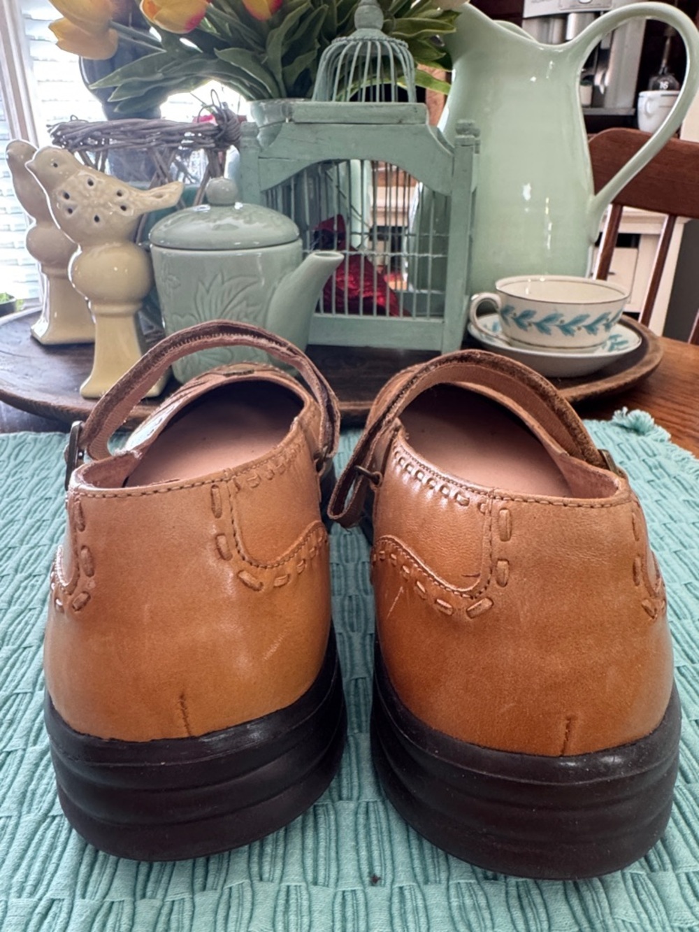 Dr Comfort Paradise Leather Velcro Mary Jane Comfort Shoe  - Size 8.5W - Picture 4 of 5